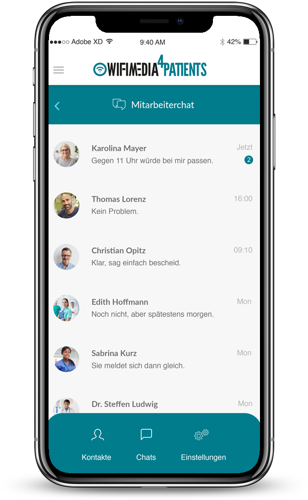 Mitarbeiter App Screen 1